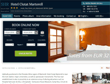 Tablet Screenshot of hotelciutatmartorell.com